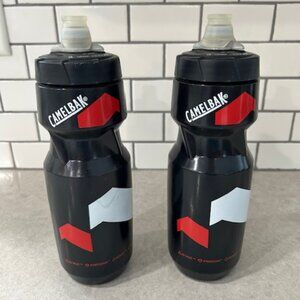 Camelbak Podium 24 oz Black Water Bottle Set(2) Jet Valve Lockout BPA Free Cycli